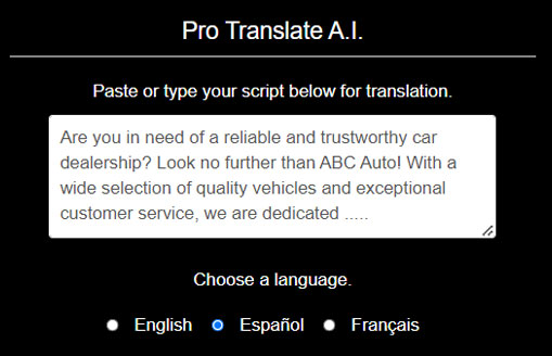 pro translate